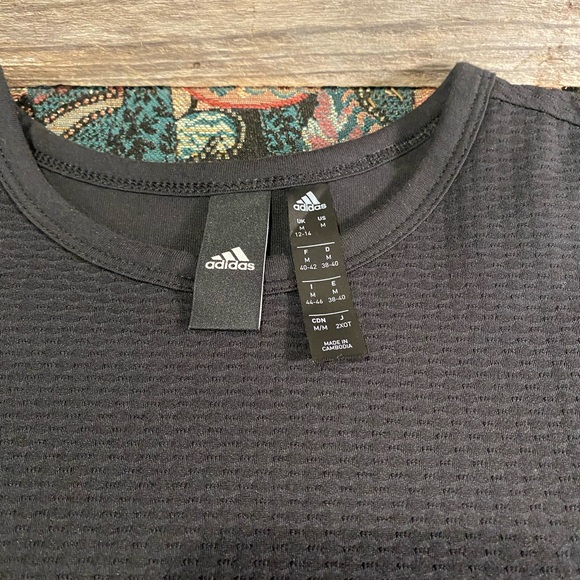 🤡BOGO🤡 NWOT Black ADIDAS Double Layer Logo’d Tank Dress - Womens M - Picture 9 of 14